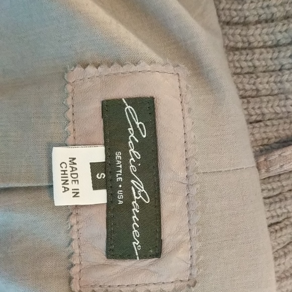 Eddie Bauer Gray Leather Jacket - Picture 5 of 5